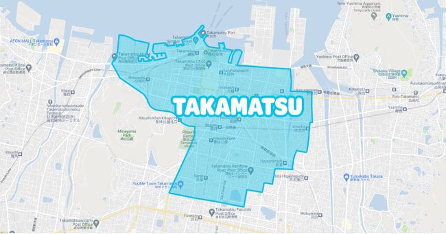 香川県高松市でWolt(ウォルト)が利用できるエリア
