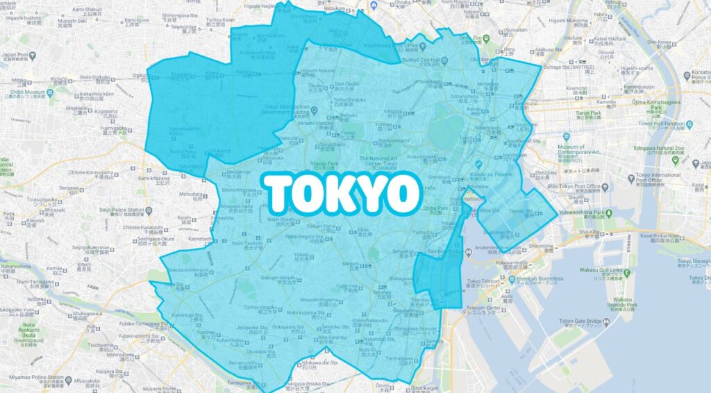 東京でWolt(ウォルト)が利用できるエリア・範囲